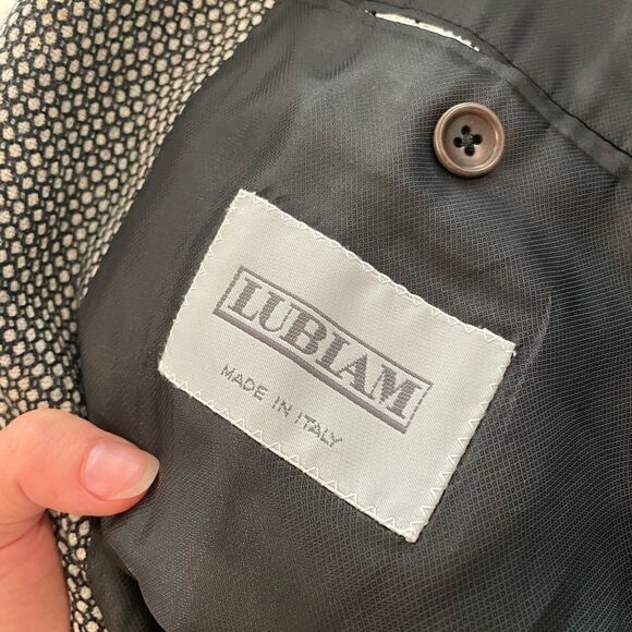 Lubiam Charcoal Grey & White Sports Coat - Picture 3 of 5